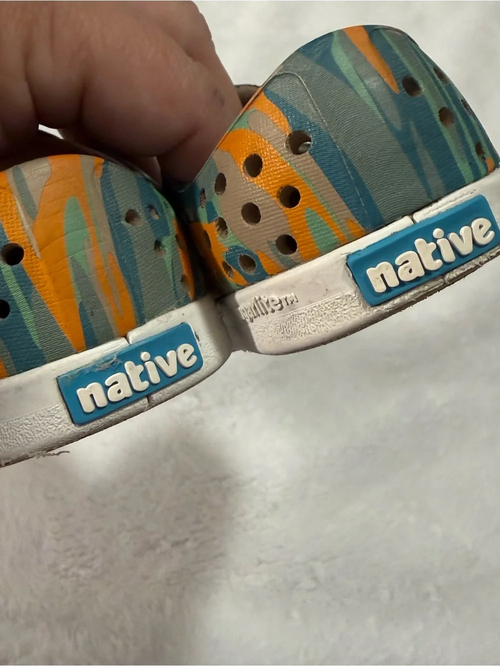 Native Jefferson Gray Camo Water Shoes Toddler 4 Slip On Summer Beach